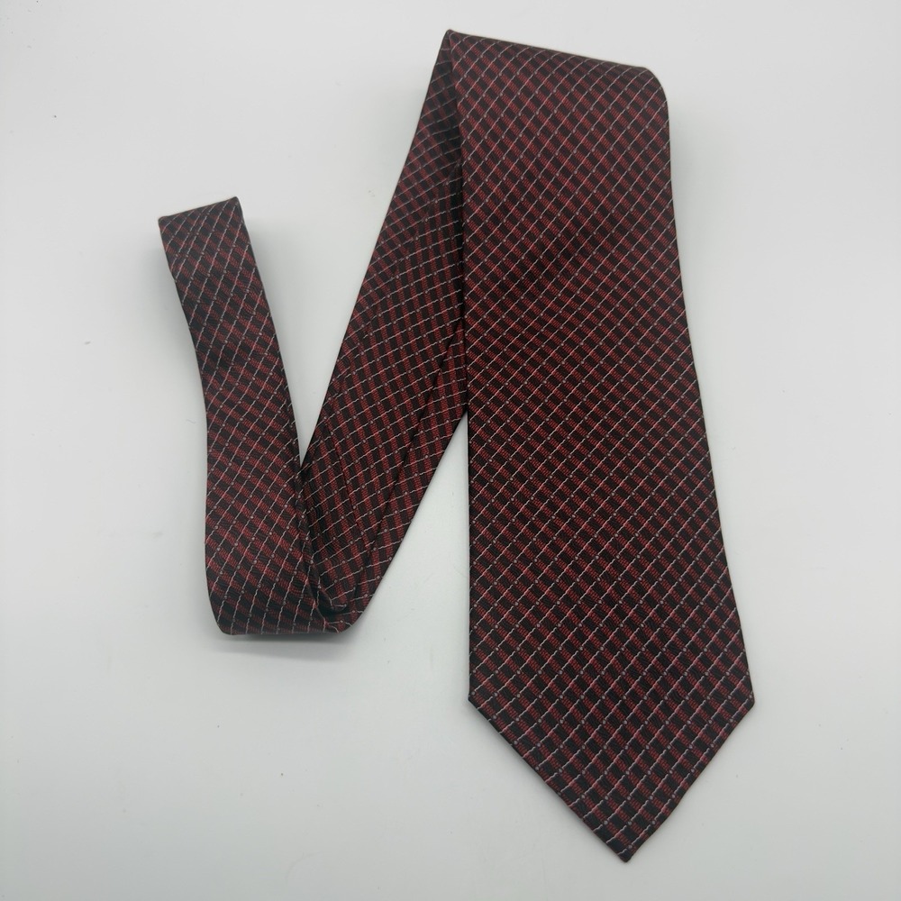 Men's Bocara Tie Necktie Red Black & Blue 100% silk‎ 60"L Suit Formal